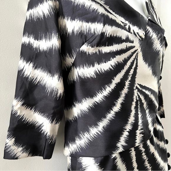 Vintage 50s 60s Silk Dress 2 Piece Rodolph Originals  Zebra Stripe Animal… - Picture 3 of 11